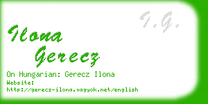 ilona gerecz business card